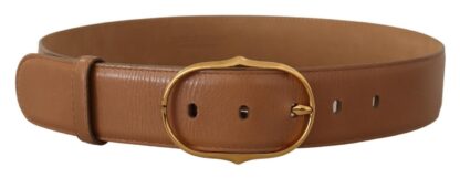 Dolce & Gabbana - Elegant Gold Buckle Leather Belt