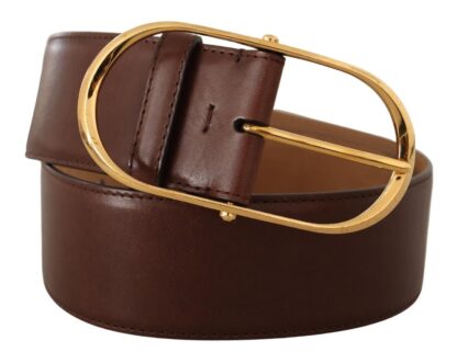 Dolce & Gabbana - Elegant Oval Buckle Leather Belt