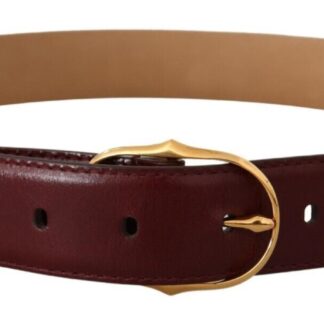 Dolce & Gabbana - Elegant Gold Buckle Leather Belt