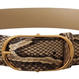 Dolce & Gabbana - Elegant Gold Buckle Leather Belt