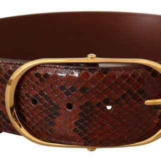 Dolce & Gabbana - Beige Leather Gold Metal Oval Buckle Belt