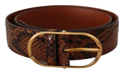 Dolce & Gabbana - Elegant Leather Belt with Gold Buckle