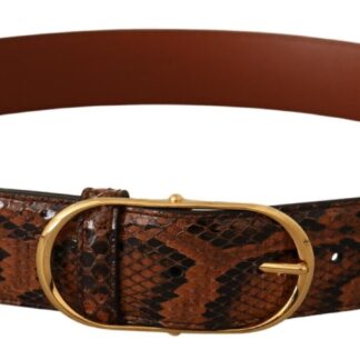 Dolce & Gabbana - Elegant Gold Buckle Leather Belt