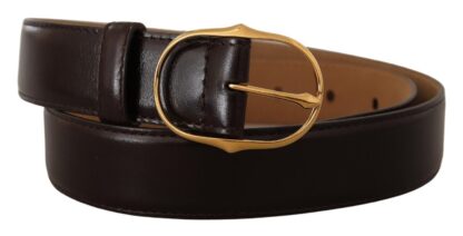 Dolce & Gabbana - Elegant Gold Buckle Leather Belt