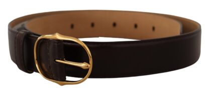 Dolce & Gabbana - Elegant Gold Buckle Leather Belt