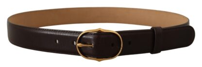 Dolce & Gabbana - Elegant Gold Buckle Leather Belt