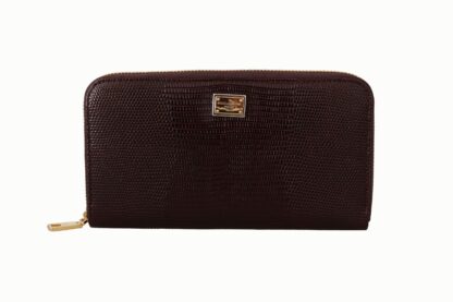 Dolce & Gabbana - Elegant Bordeaux Leather Continental Wallet