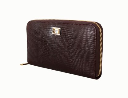 Dolce & Gabbana - Elegant Bordeaux Leather Continental Wallet