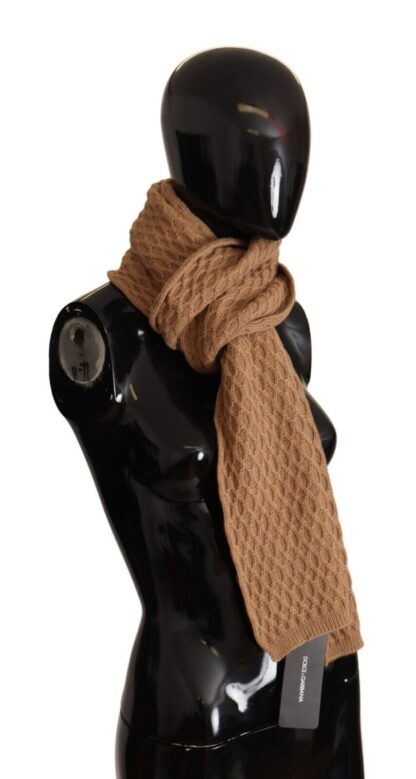 Dolce & Gabbana - Elegant Dark Brown Knitted Scarf