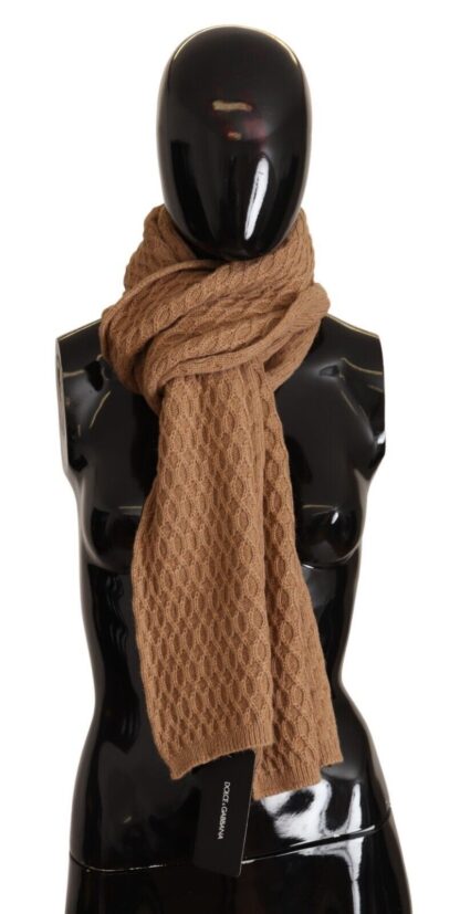 Dolce & Gabbana - Elegant Dark Brown Knitted Scarf