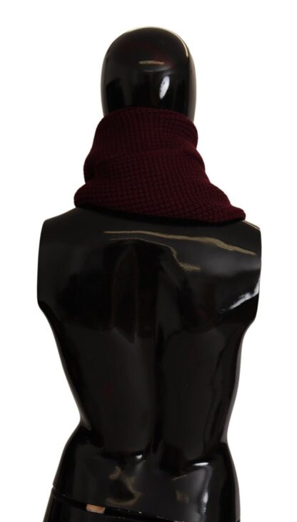 Dolce & Gabbana - Elegant Cashmere Knit Scarf in Dark Red