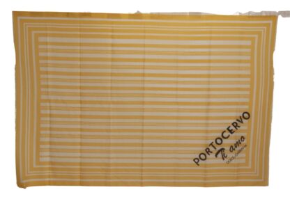 Dolce & Gabbana - Elegant Striped Cotton Scarf with Logo Print