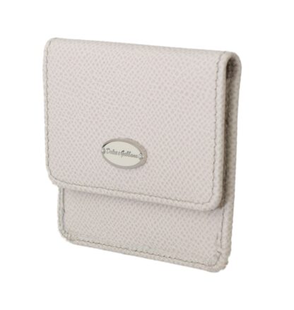 Dolce & Gabbana - Chic White Leather Condom Case Wallet