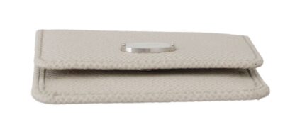 Dolce & Gabbana - Chic White Leather Condom Case Wallet