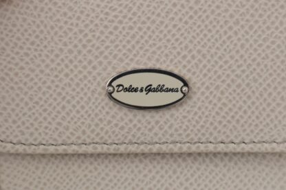 Dolce & Gabbana - Chic White Leather Condom Case Wallet