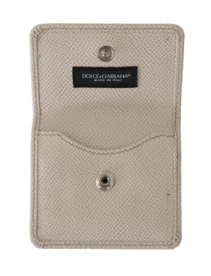 Dolce & Gabbana - Chic White Leather Condom Case Wallet