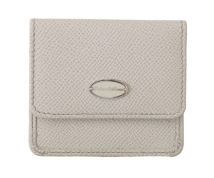 Dolce & Gabbana - Chic White Leather Condom Case Wallet