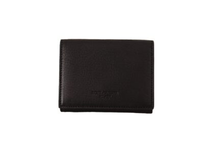 Dolce & Gabbana - Elegant Black Leather Trifold Multi Kit