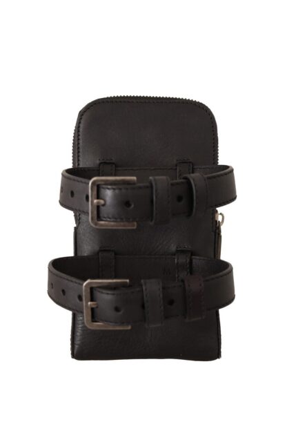 Dolce & Gabbana - Elegant Black Leather Double-Strap Multi Kit