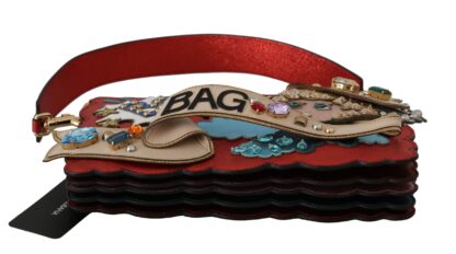 Dolce & Gabbana - Elegant Red Leather Shoulder Purse Clutch