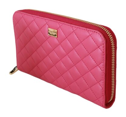 Dolce & Gabbana - Elegant Pink Continental Zip Wallet