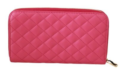 Dolce & Gabbana - Elegant Pink Continental Zip Wallet