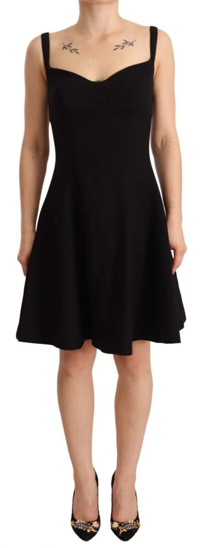 Dolce & Gabbana - Elegant A-Line Sheath Dress in Black