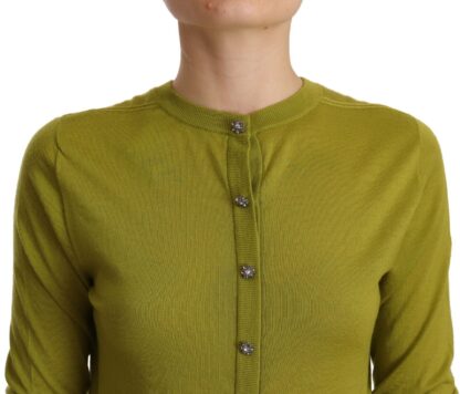 Dolce & Gabbana - Apple Green Cashmere Cardigan - Luxe Comfort