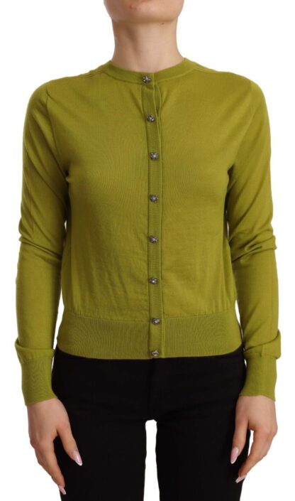 Dolce & Gabbana - Apple Green Cashmere Cardigan - Luxe Comfort