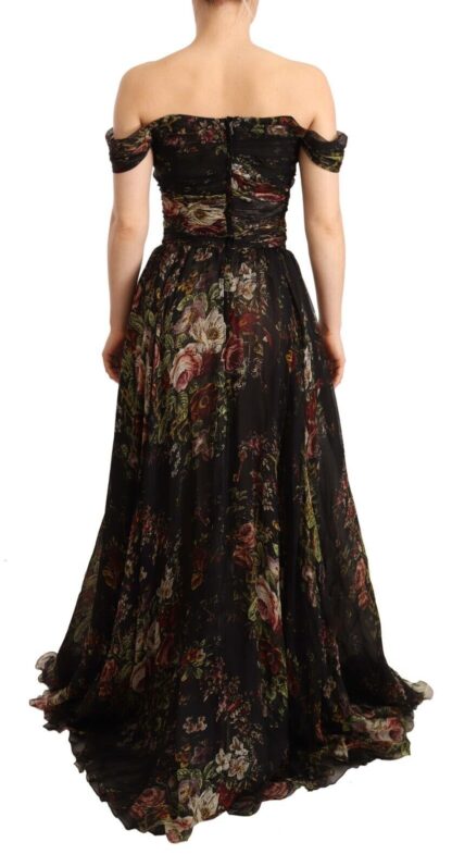 Dolce & Gabbana - Floral Silk Off-Shoulder Long Dress