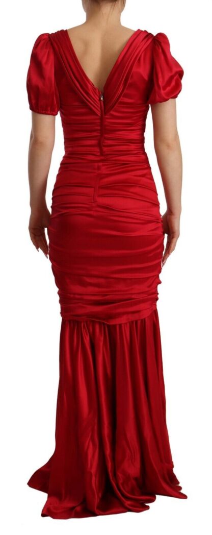 Dolce & Gabbana - Elegant Red Silk Stretch Mermaid Dress