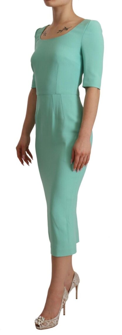 Dolce & Gabbana - Mint Green Sheath Dress with Square Neck