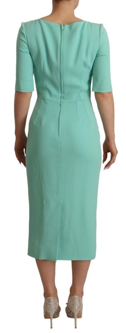 Dolce & Gabbana - Mint Green Sheath Dress with Square Neck