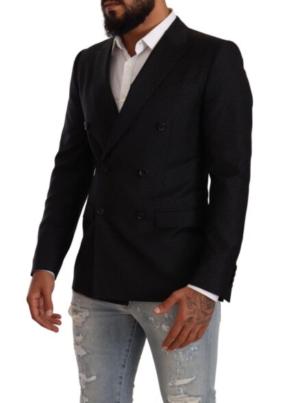 Dolce & Gabbana - Elegant Black Dotted Formal Blazer