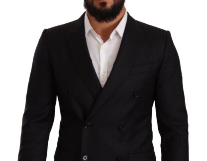 Dolce & Gabbana - Elegant Black Dotted Formal Blazer