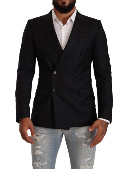 Dolce & Gabbana - Elegant Black Dotted Formal Blazer