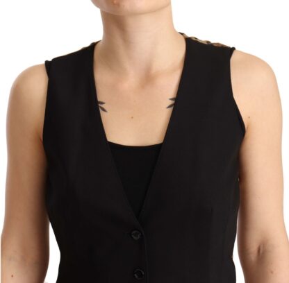 Dolce & Gabbana - Elegant Black Wool Blend Waistcoat