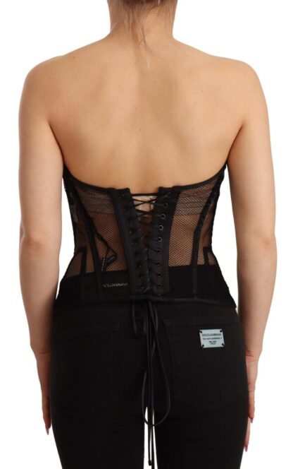 Dolce & Gabbana - Elegant Black Viscose Corset Top