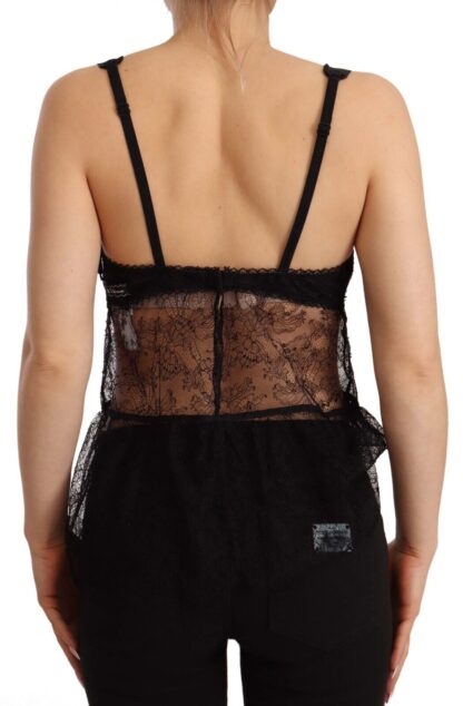 Dolce & Gabbana - Elegant Black Silk Lingerie Chemise