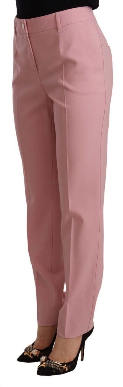 Dolce & Gabbana - Elegant Pink High-Waisted Trousers