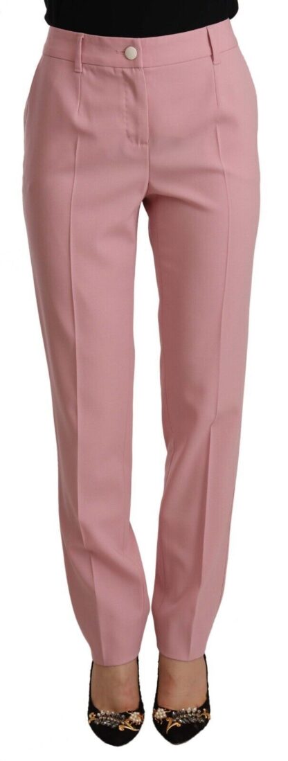 Dolce & Gabbana - Elegant Pink High-Waisted Trousers