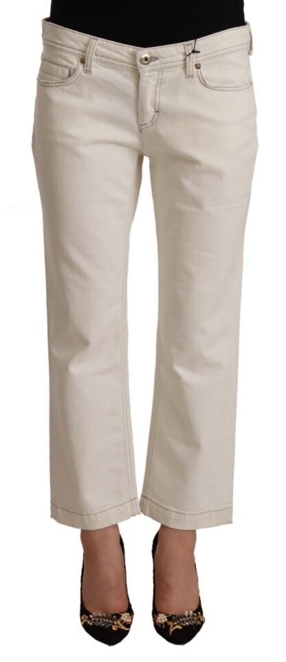 Dolce & Gabbana - Chic Off-White Cropped Jeans - Fashionista Must-Have