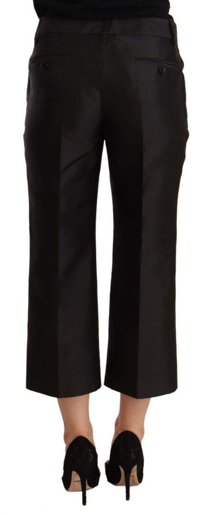 Dolce & Gabbana - Chic Silk Cropped Trousers in Timeless Black