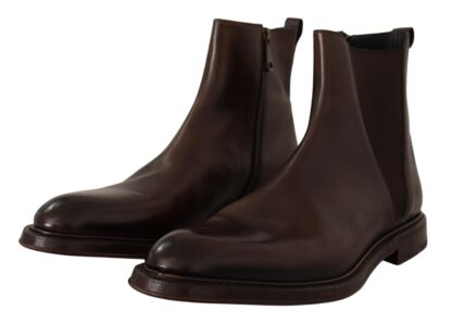 Dolce & Gabbana - Elegant Brown Chelsea Formal Boots