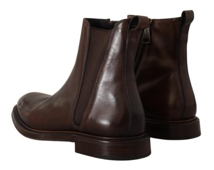 Dolce & Gabbana - Elegant Brown Chelsea Formal Boots