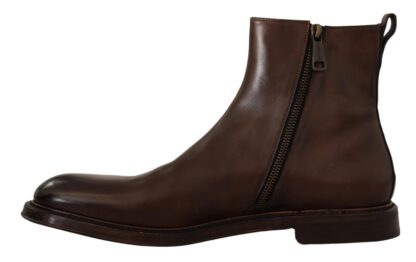 Dolce & Gabbana - Elegant Brown Chelsea Formal Boots