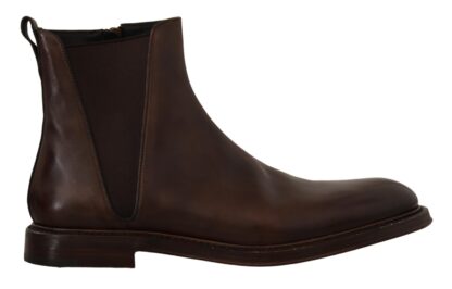 Dolce & Gabbana - Elegant Brown Chelsea Formal Boots