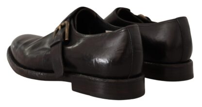 Dolce & Gabbana - Elegant Black Leather Monk Strap Formal Shoes