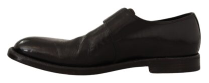 Dolce & Gabbana - Elegant Black Leather Monk Strap Formal Shoes