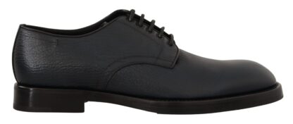 Dolce & Gabbana - Elegant Blue Leather Lace-Up Formal Shoes